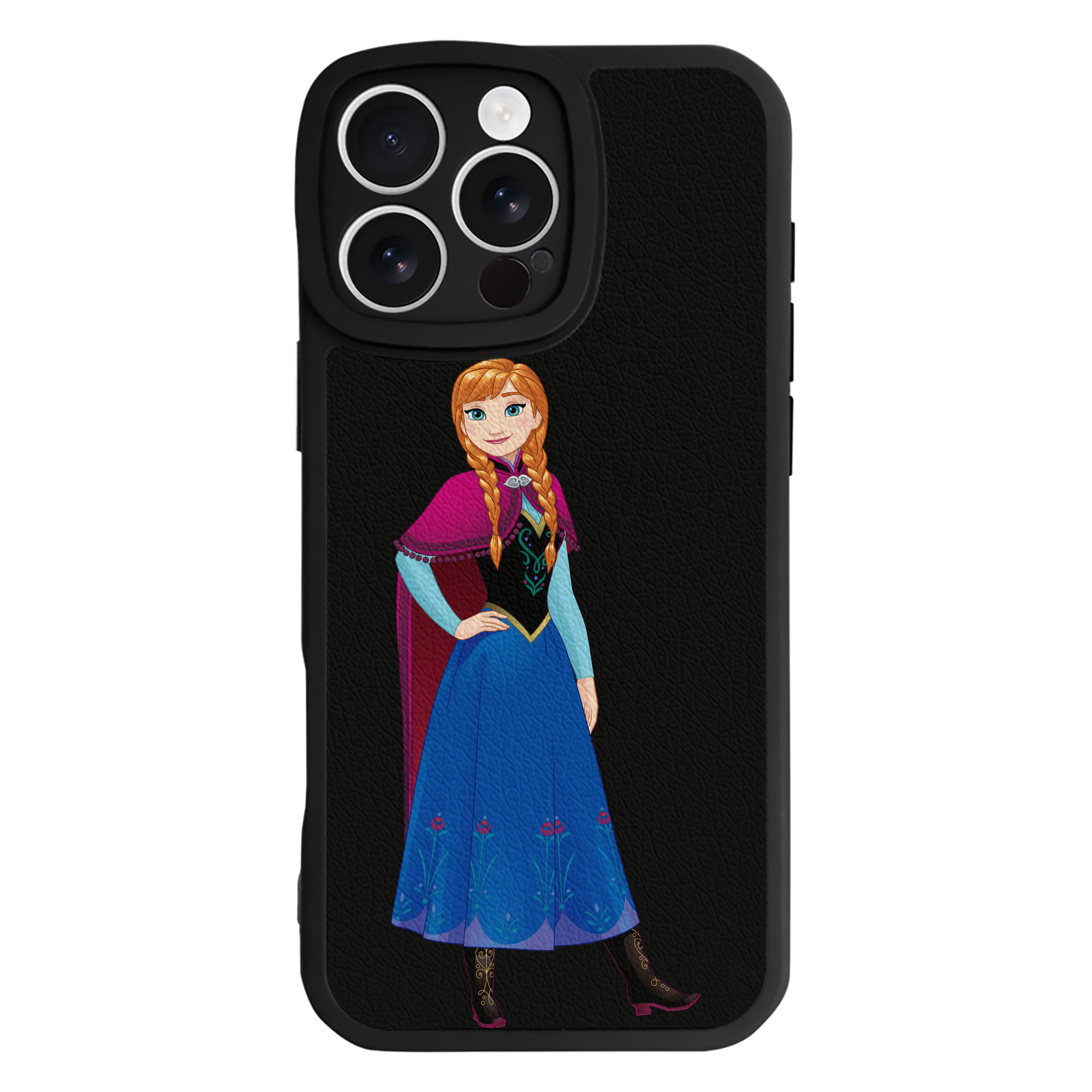 （画像用） アナと雪の女王 アンナ エルサ Frozen Anna Elsa 【iPhone 16シリーズ対応】シリコンスマホケース（レザー調） 材質：シリコン